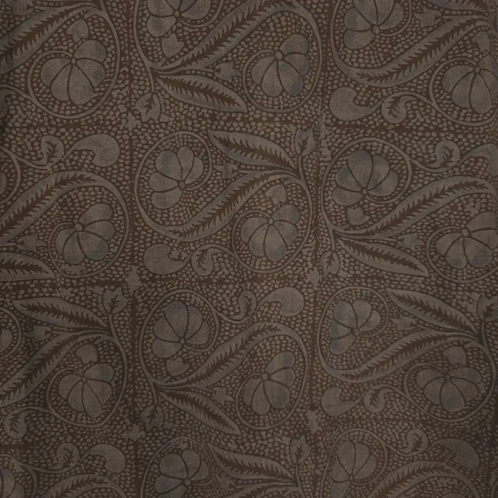 POLO RALPH‎ LAUREN Mens Paisley Camp Shirt LARGE Brown Button 100% Cotton